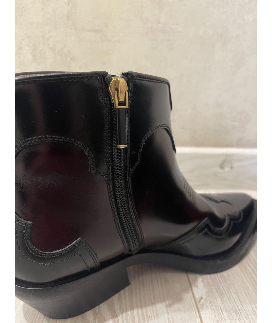 CHRISTIAN DIOR Черные кожаные ботинки, фото 3