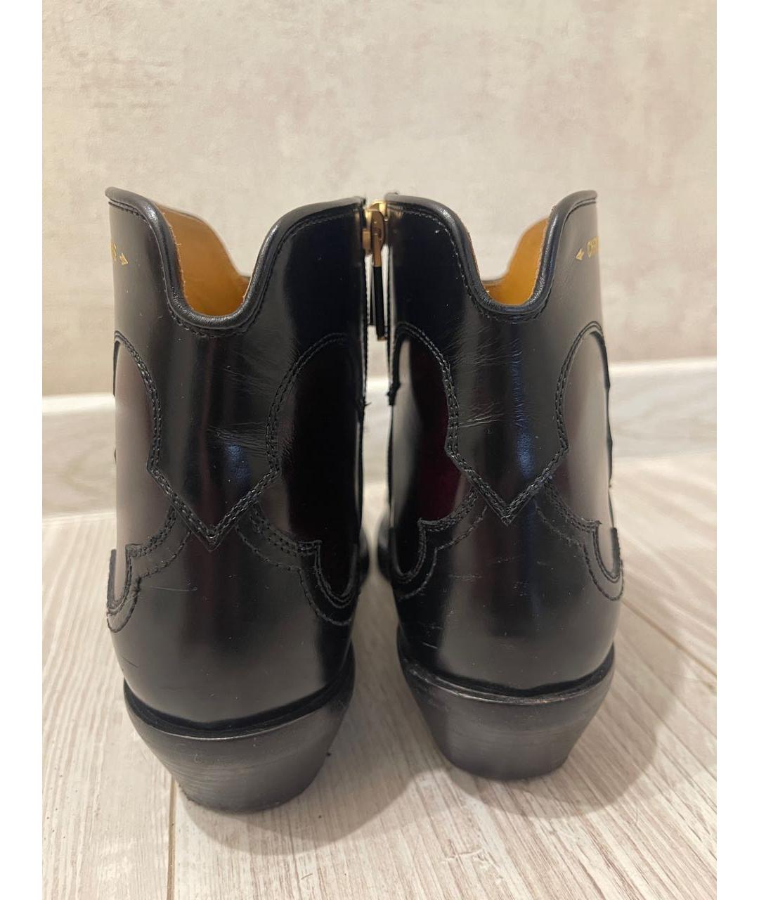 CHRISTIAN DIOR Черные кожаные ботинки, фото 5
