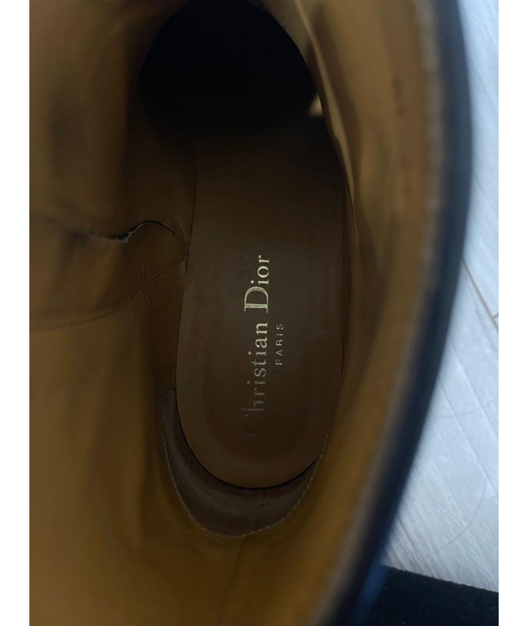 CHRISTIAN DIOR Черные кожаные ботинки, фото 7