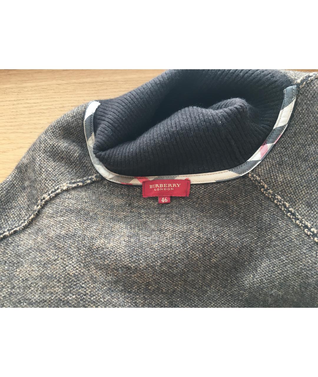 BURBERRY Коричневая шерстяная водолазка, фото 3