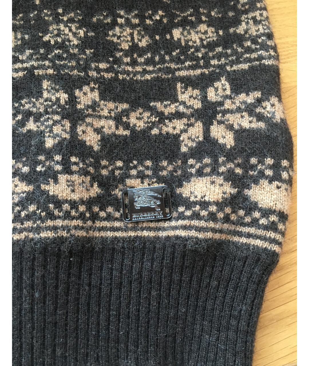 BURBERRY Коричневая шерстяная водолазка, фото 4