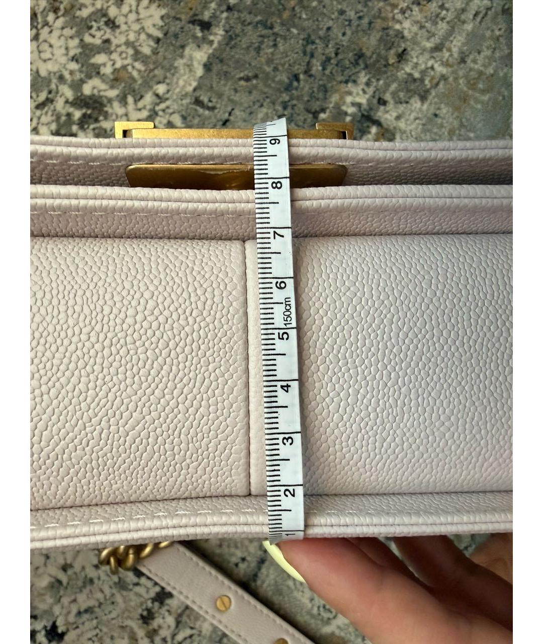 CHANEL Розовая кожаная сумка через плечо, фото 6