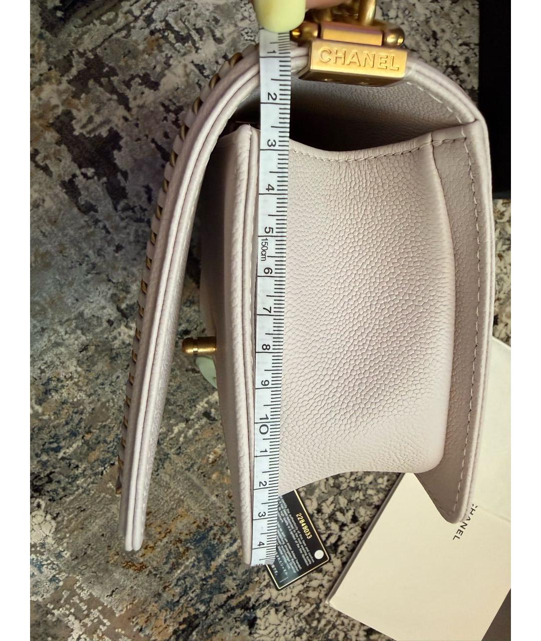 CHANEL Розовая кожаная сумка через плечо, фото 7