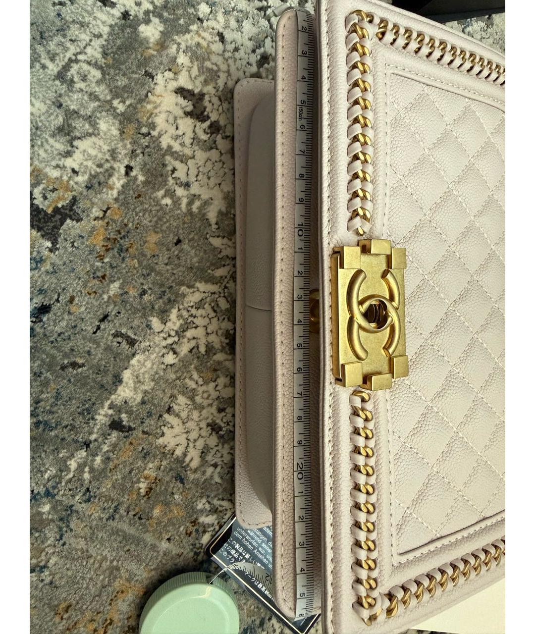 CHANEL Розовая кожаная сумка через плечо, фото 8