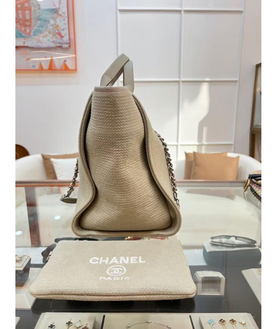 CHANEL Бежевая сумка через плечо, фото 2