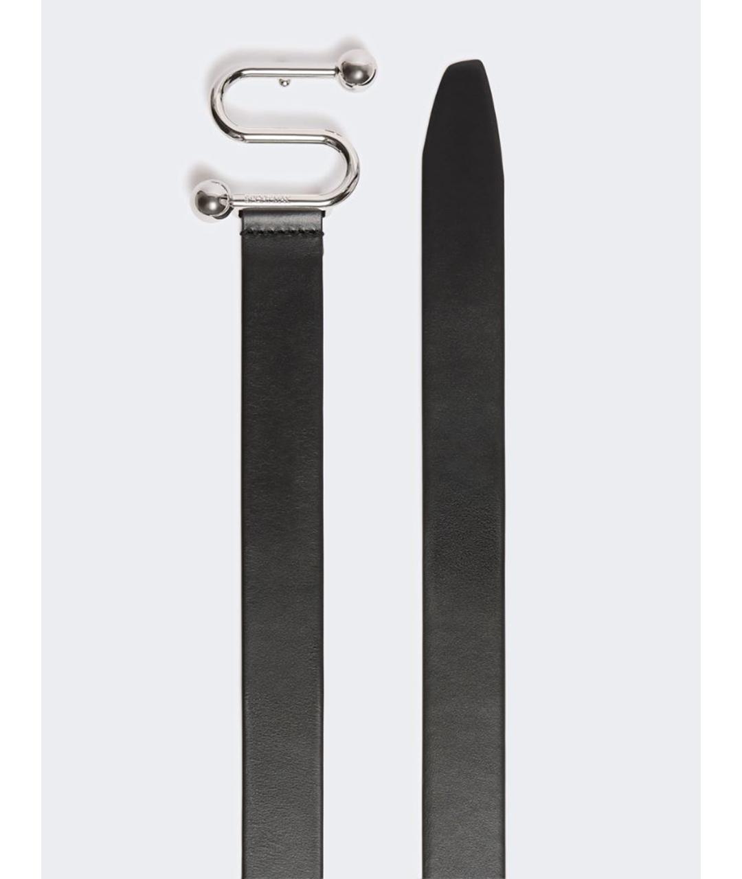 SPORTMAX Черный кожаный ремень, фото 2