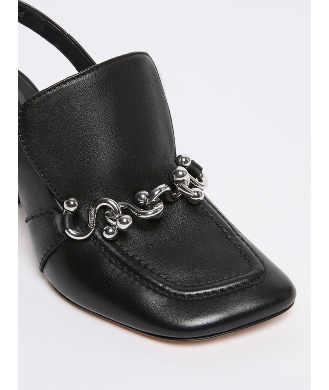 SPORTMAX Черные кожаные туфли, фото 5