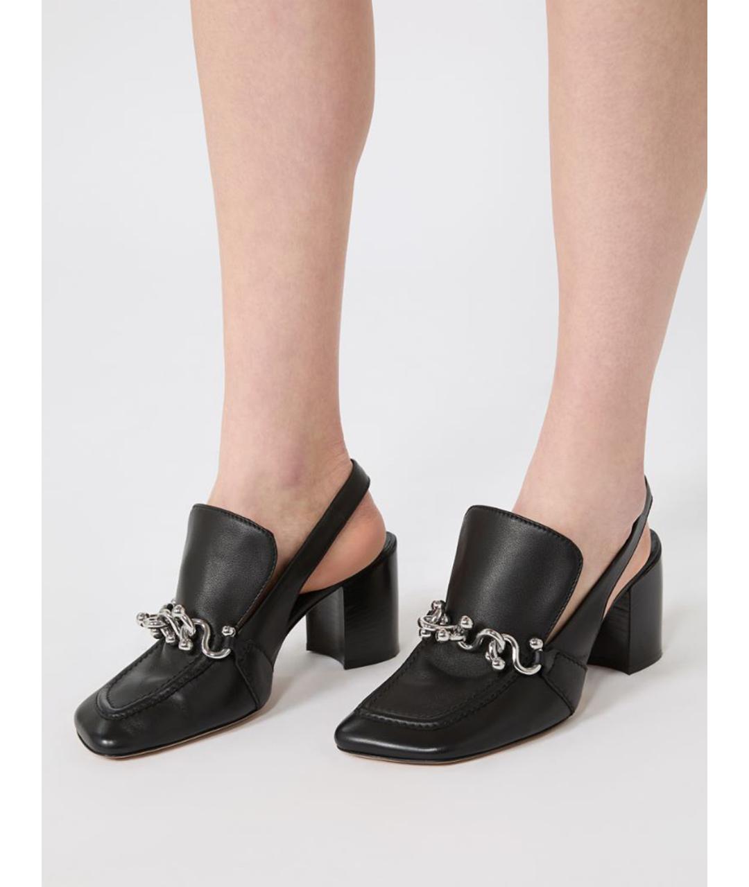 SPORTMAX Черные кожаные туфли, фото 3