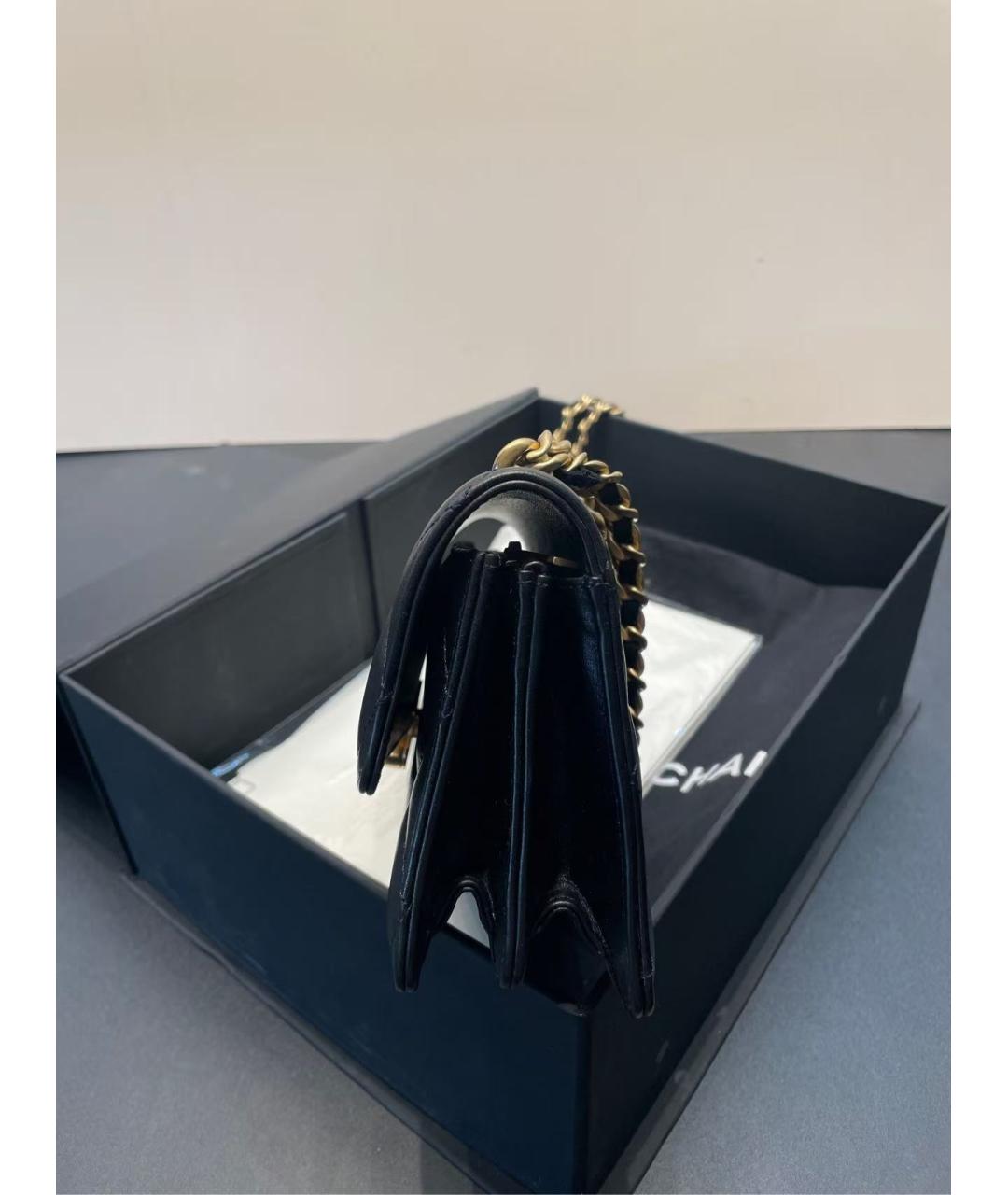 CHANEL Черная кожаная сумка через плечо, фото 4