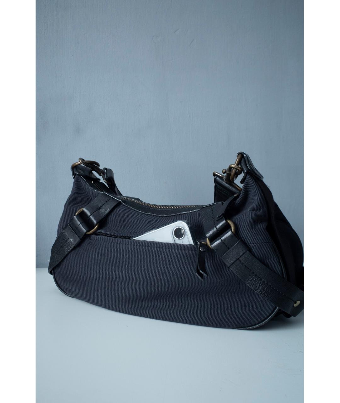 BURBERRY Темно-синяя хлопковая сумка с короткими ручками, фото 7