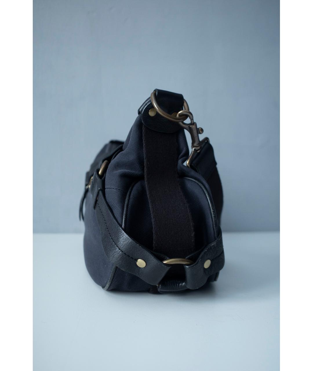 BURBERRY Темно-синяя хлопковая сумка с короткими ручками, фото 3