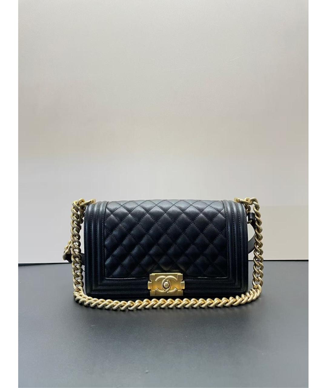 CHANEL Черная кожаная сумка через плечо, фото 6