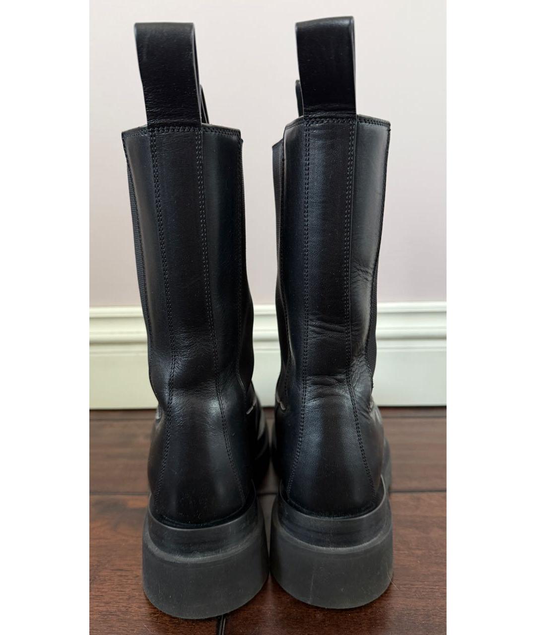 BOTTEGA VENETA Черные кожаные полусапоги, фото 4