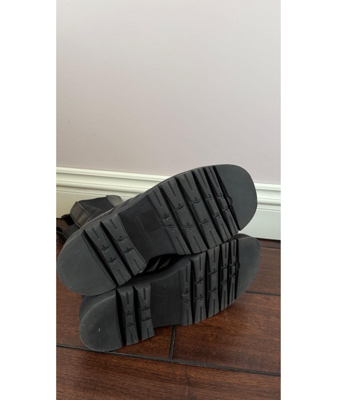 BOTTEGA VENETA Черные кожаные полусапоги, фото 7