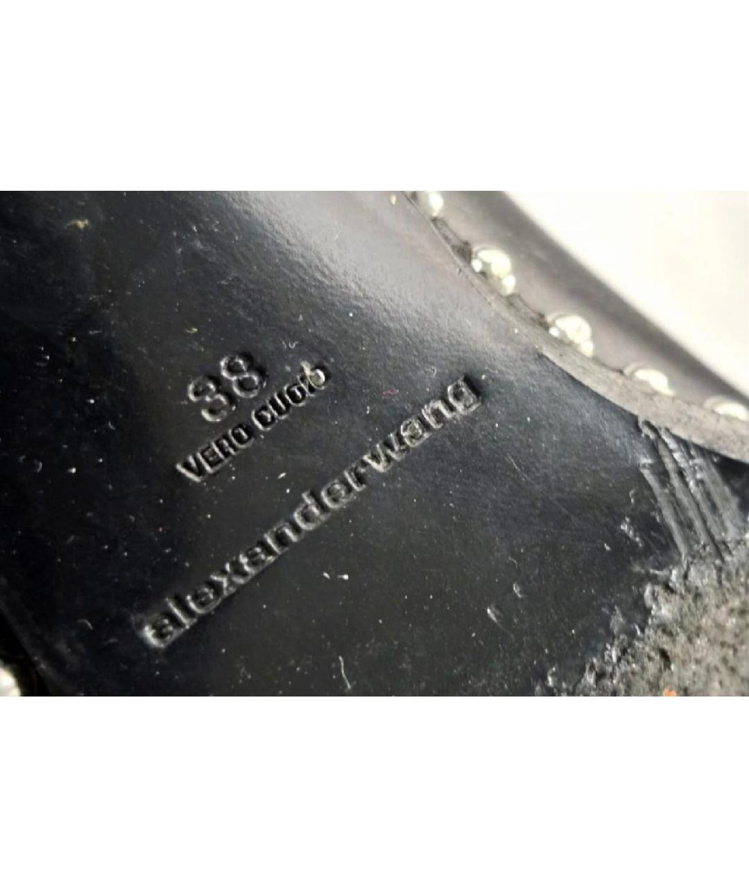 ALEXANDER WANG Черные кожаные ботильоны, фото 6