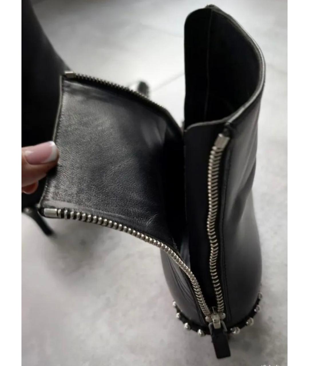 ALEXANDER WANG Черные кожаные ботильоны, фото 8