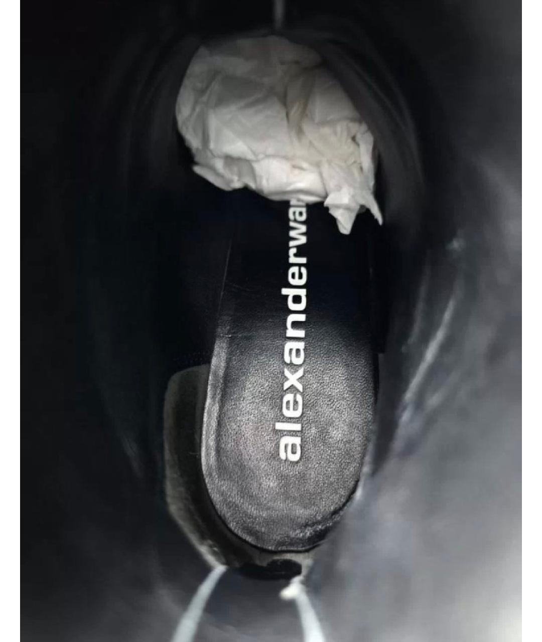 ALEXANDER WANG Черные кожаные ботильоны, фото 5