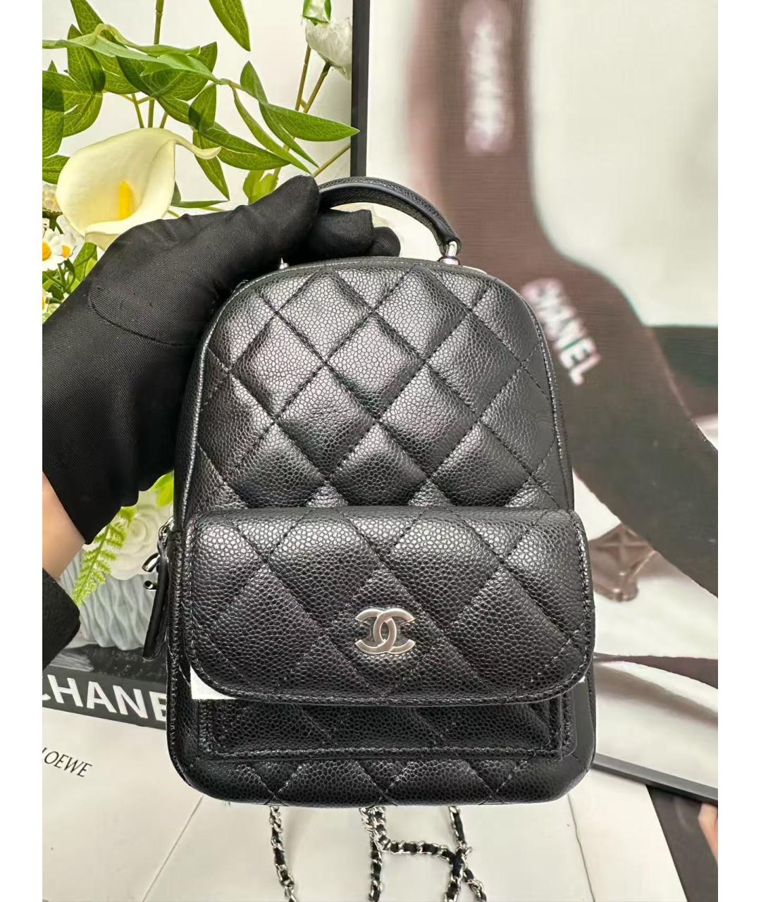 CHANEL Черный кожаный рюкзак, фото 2