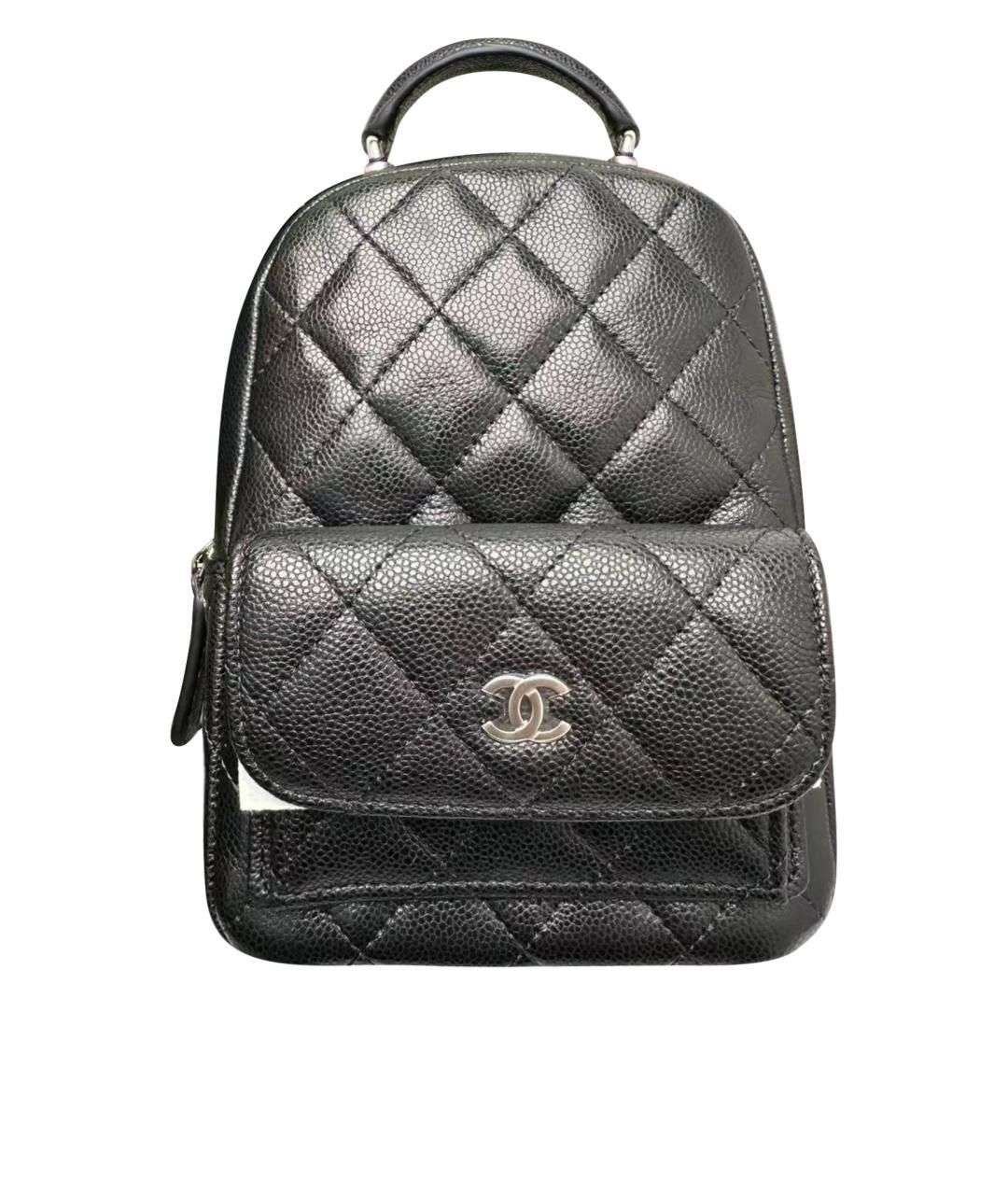 CHANEL Черный кожаный рюкзак, фото 1