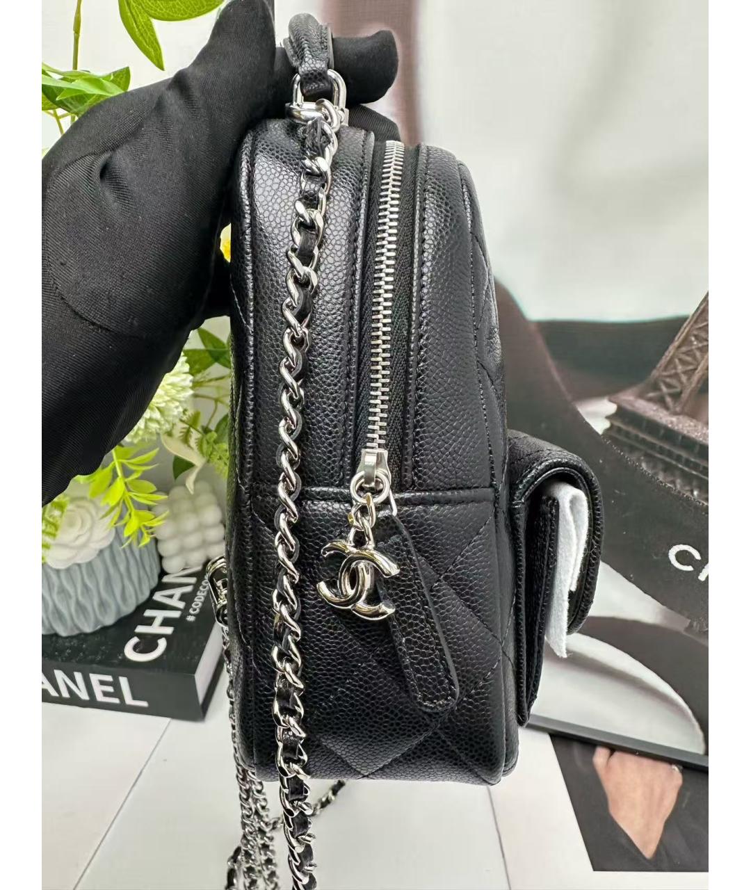CHANEL Черный кожаный рюкзак, фото 4