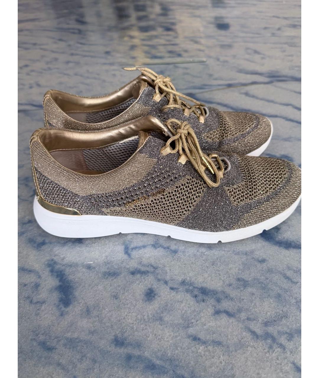 MICHAEL KORS Золотые кроссовки, фото 4