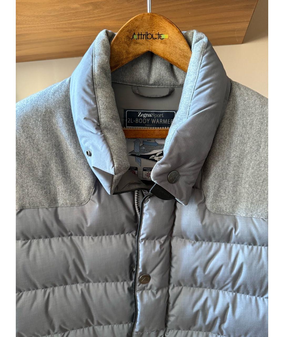 ZEGNA Серая шерстяная куртка, фото 3