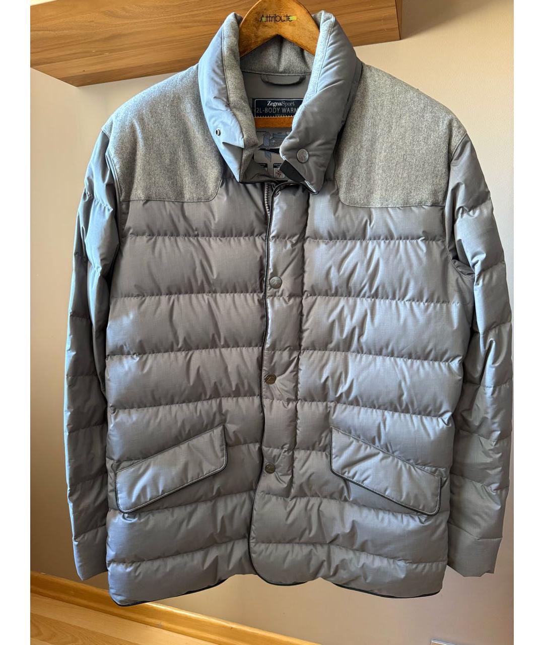 ZEGNA Серая шерстяная куртка, фото 8