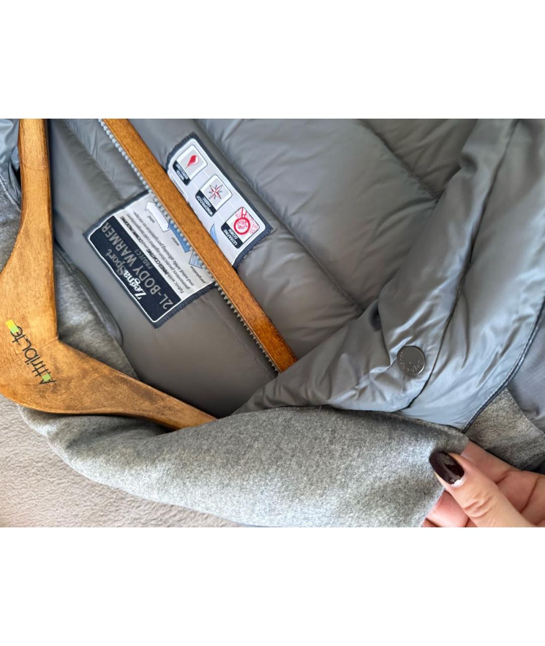 ZEGNA Серая шерстяная куртка, фото 6