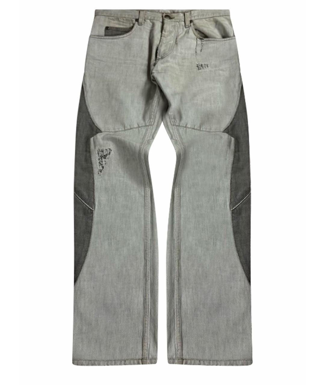 ROBERTO CAVALLI Бежевые хлопковые прямые джинсы, фото 1