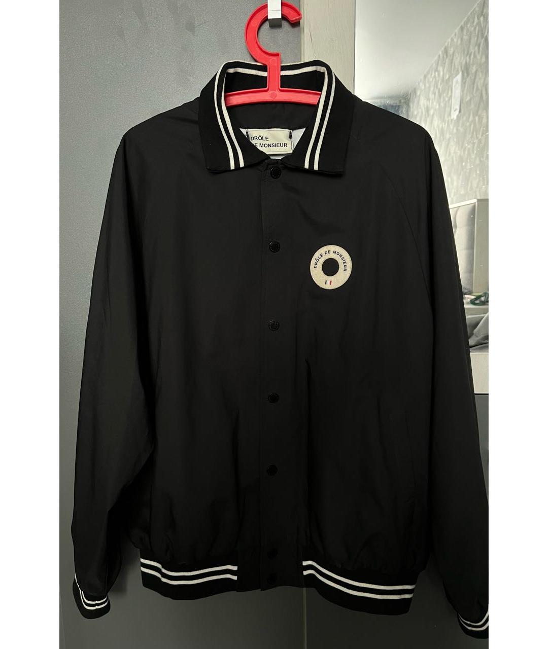 Drole de Monsieur Черная полиэстеровая куртка, фото 8