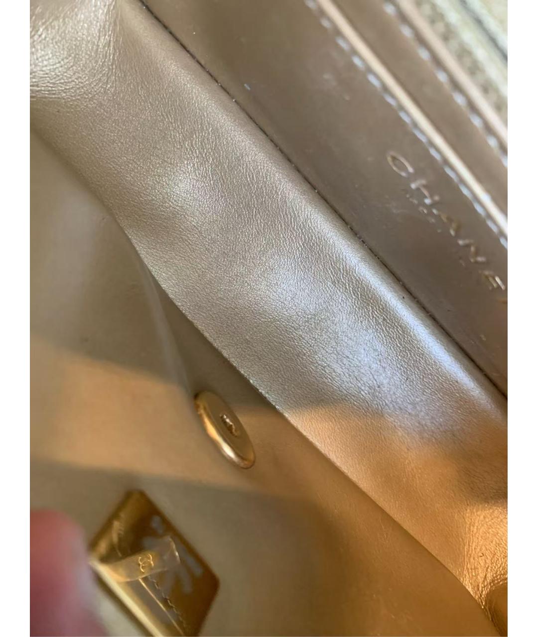 CHANEL Салатовая кожаная сумка через плечо, фото 6