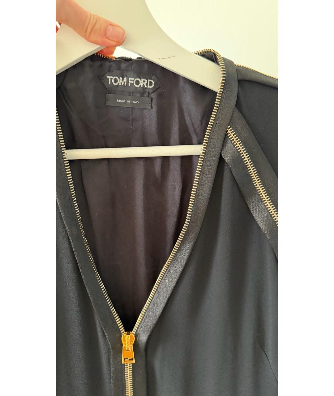 TOM FORD Черное полиэстеровое вечернее платье, фото 3