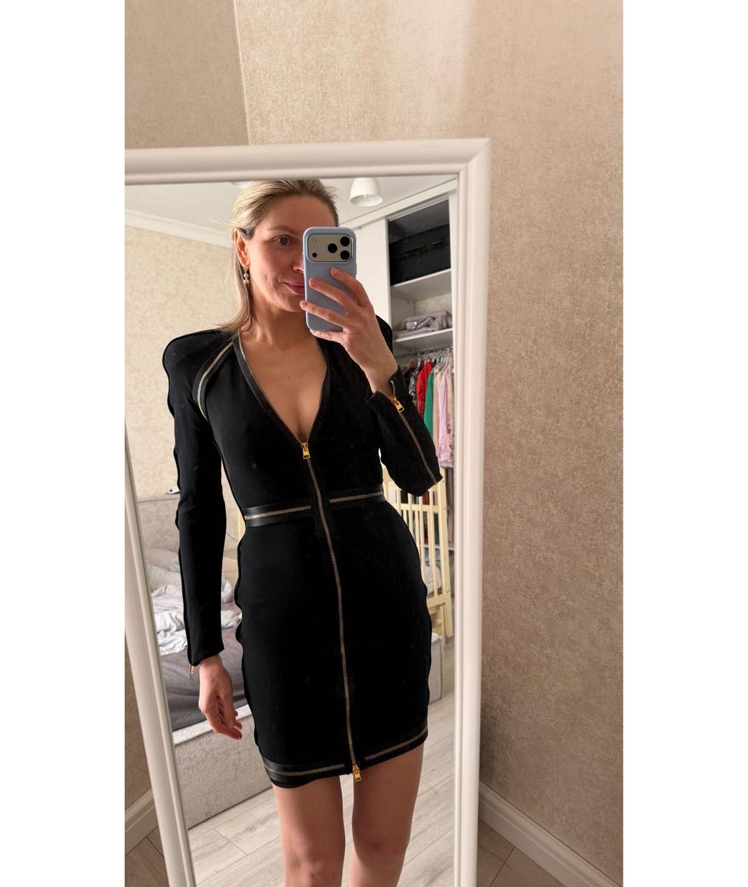 TOM FORD Черное полиэстеровое вечернее платье, фото 6