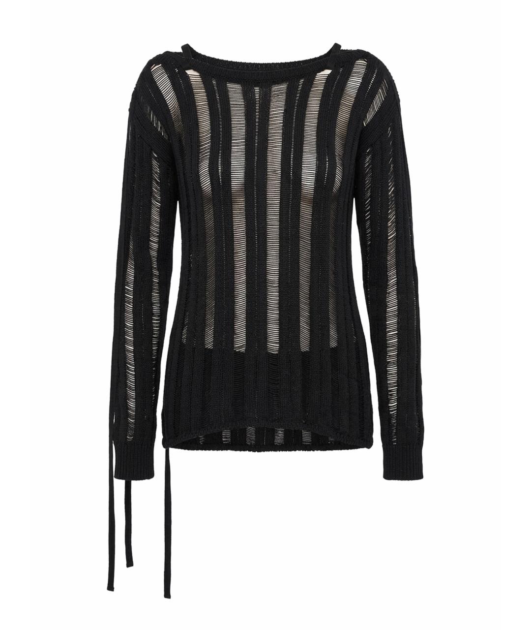 ANN DEMEULEMEESTER Черный хлопковый джемпер / свитер, фото 1