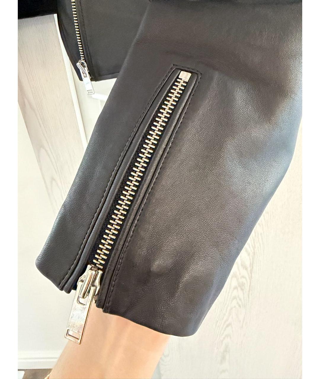 BATS Черная кожаная куртка, фото 4