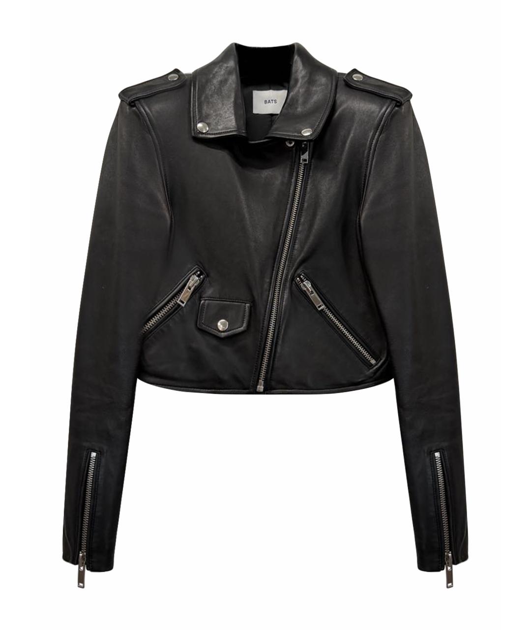 BATS Черная кожаная куртка, фото 1