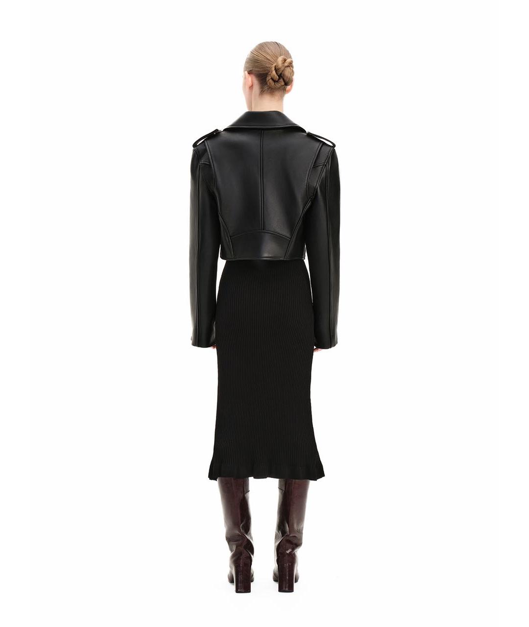 BATS Черная кожаная куртка, фото 7