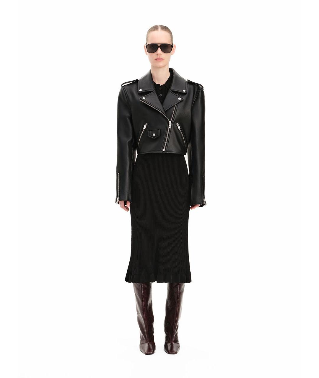 BATS Черная кожаная куртка, фото 6