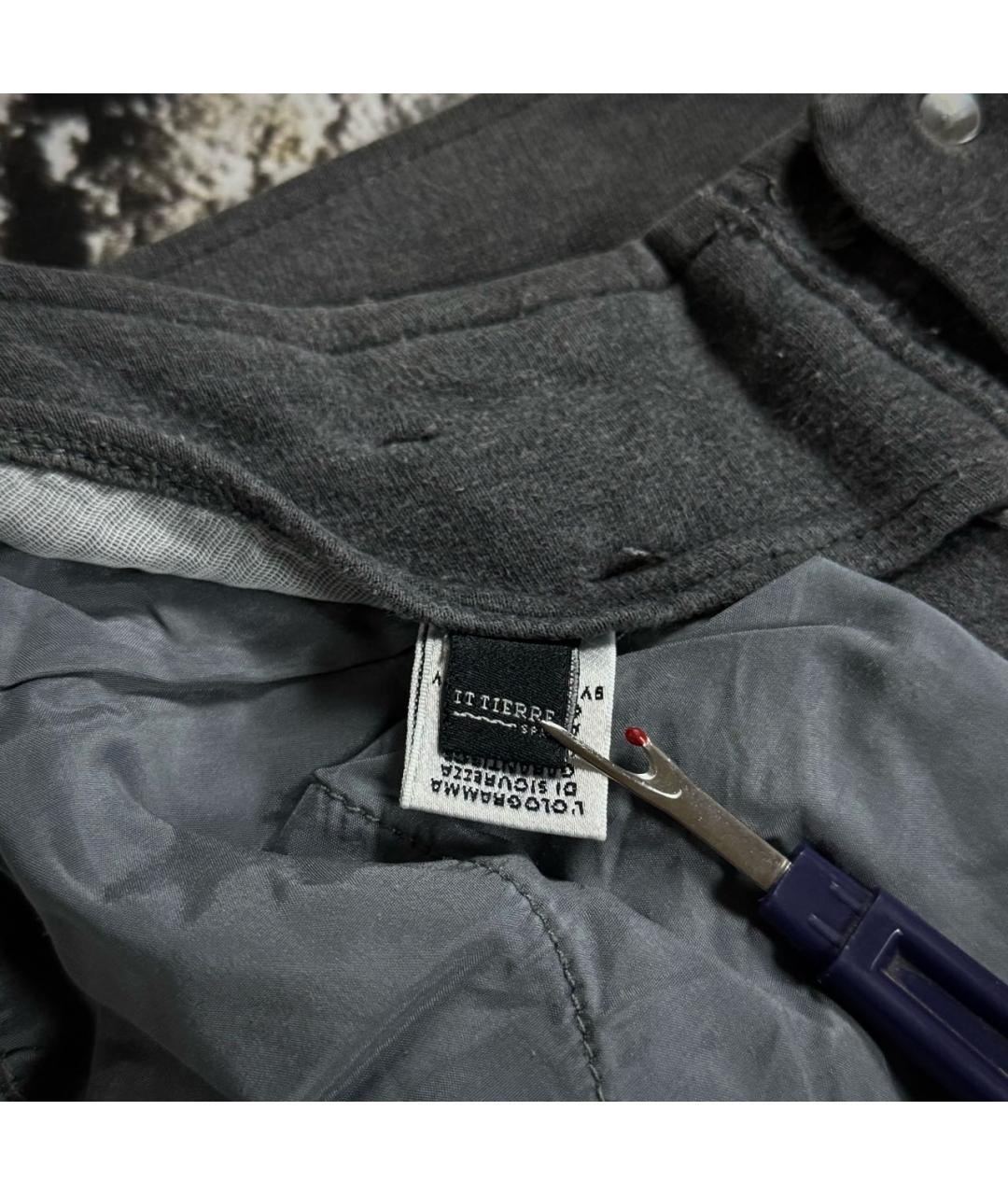 DOLCE&GABBANA Серые хлопковые повседневные брюки, фото 5