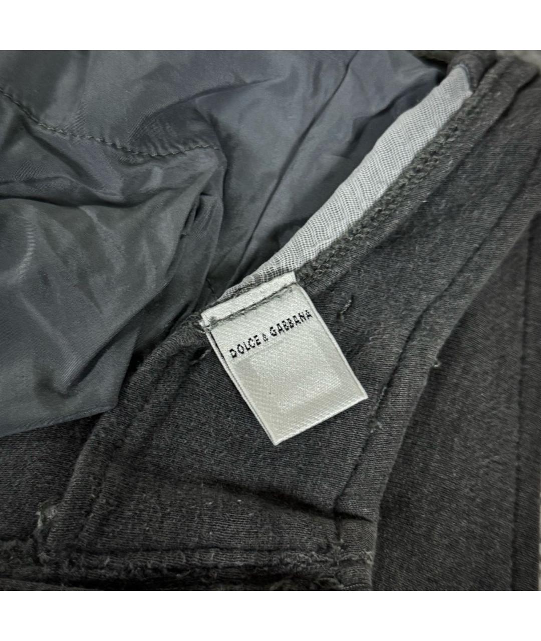 DOLCE&GABBANA Серые хлопковые повседневные брюки, фото 6
