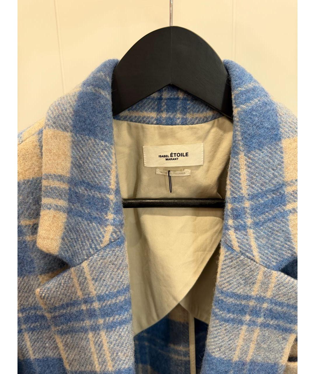 ISABEL MARANT Синее шерстяное пальто, фото 5