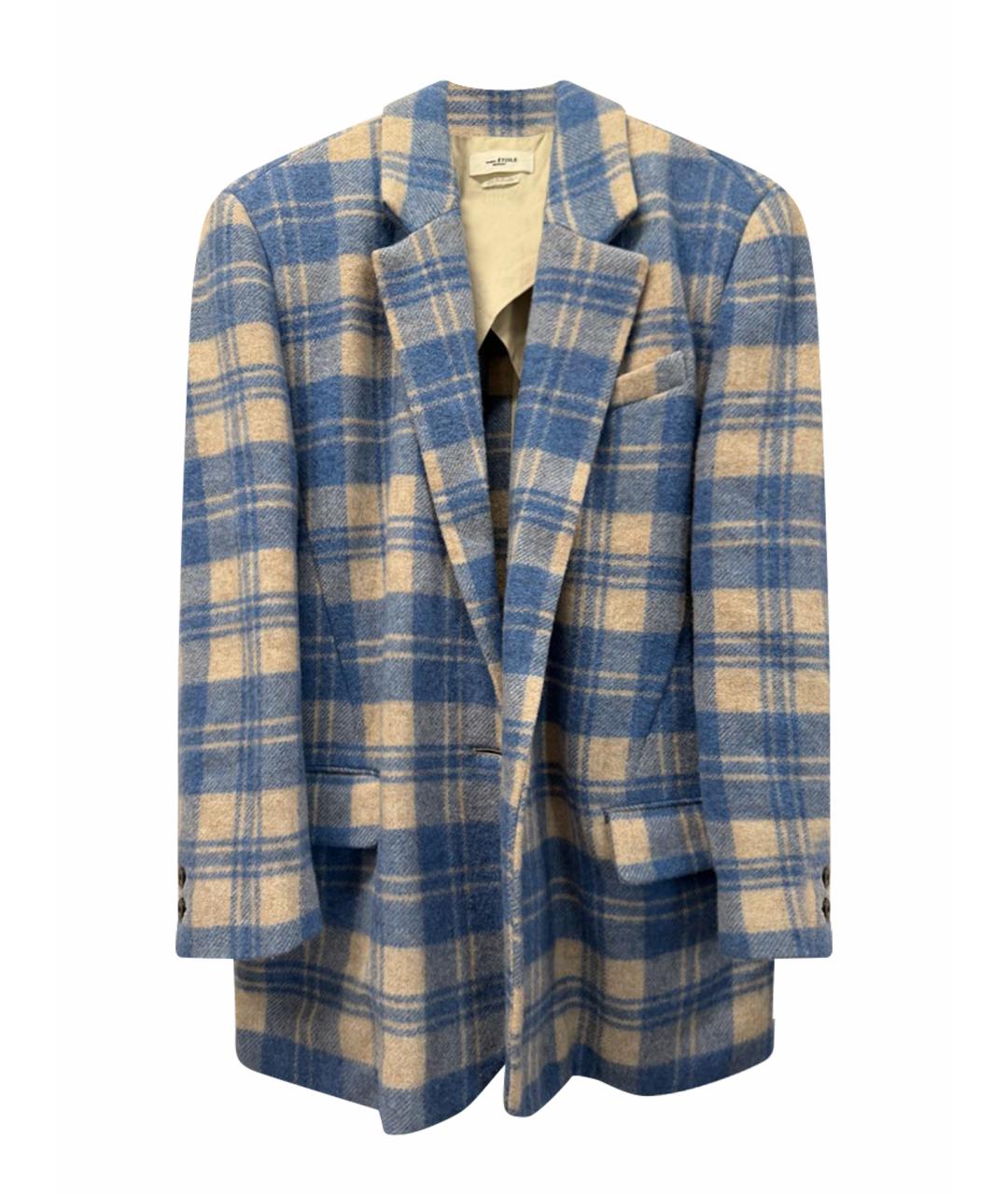 ISABEL MARANT Синее шерстяное пальто, фото 1