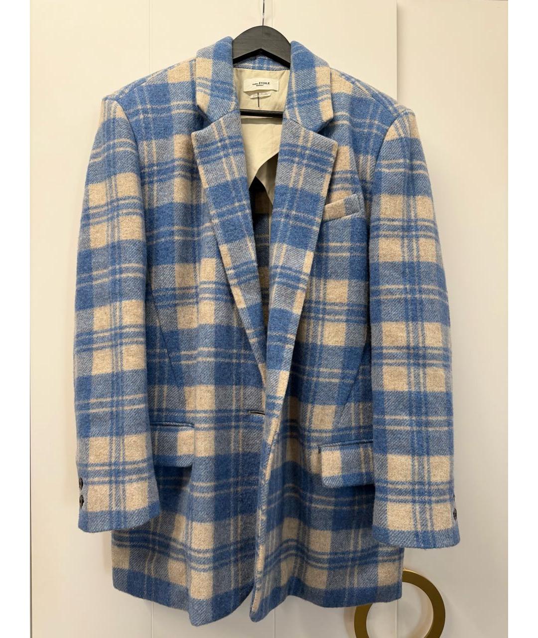 ISABEL MARANT Синее шерстяное пальто, фото 6