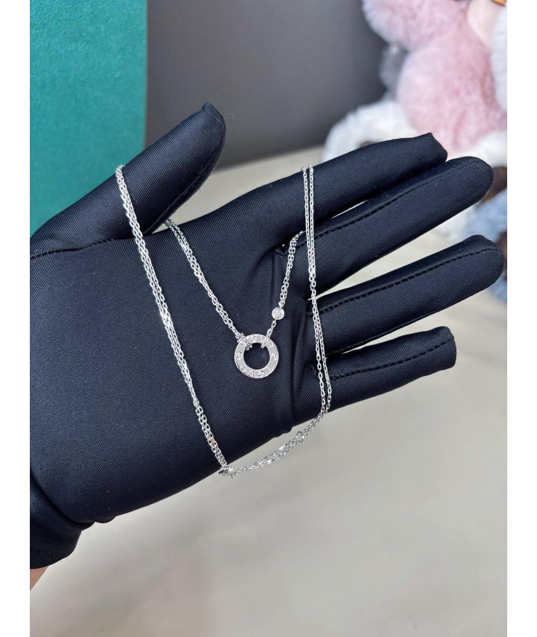 CARTIER Серебряное колье из белого золота, фото 5