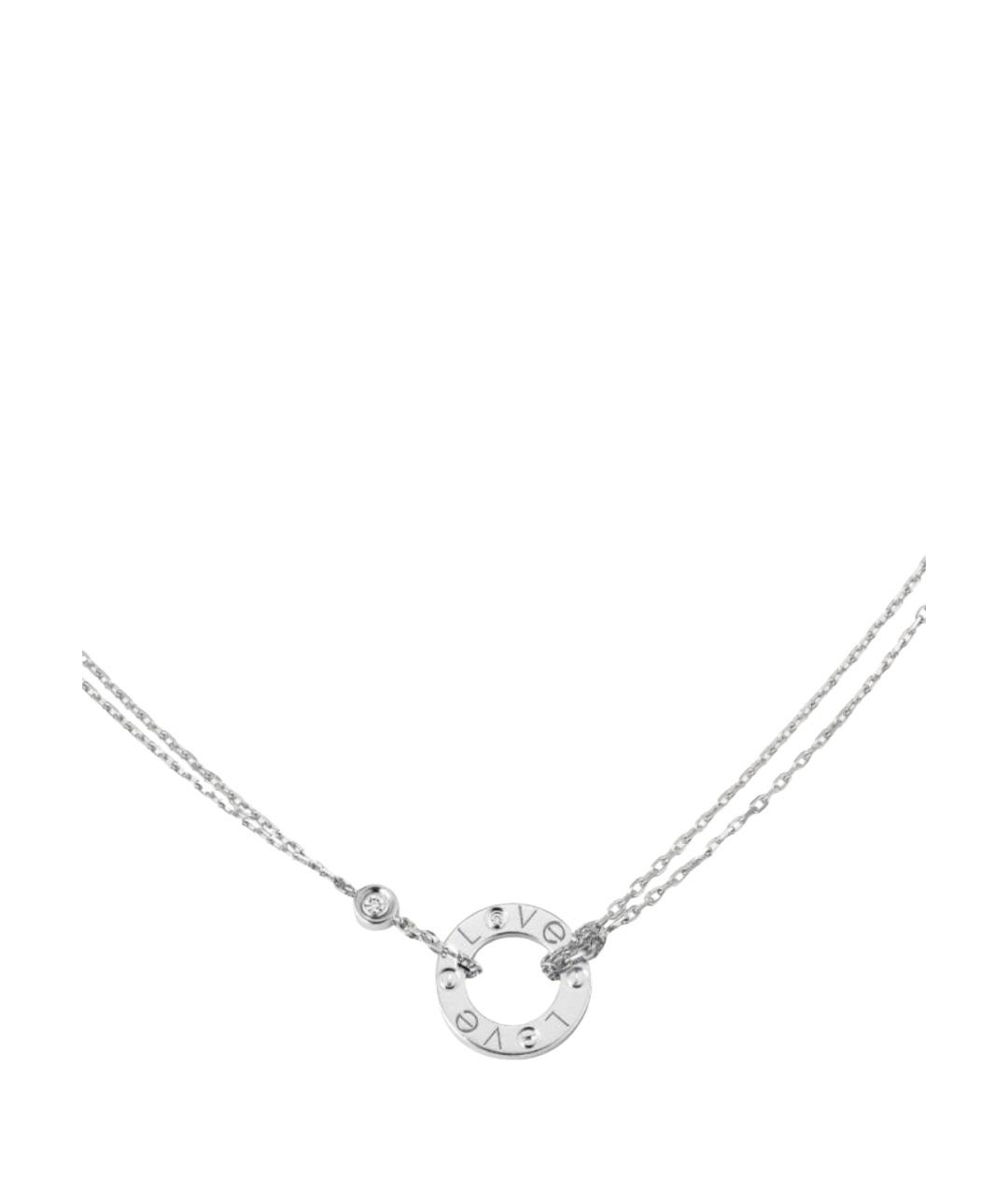 CARTIER Серебряное колье из белого золота, фото 1