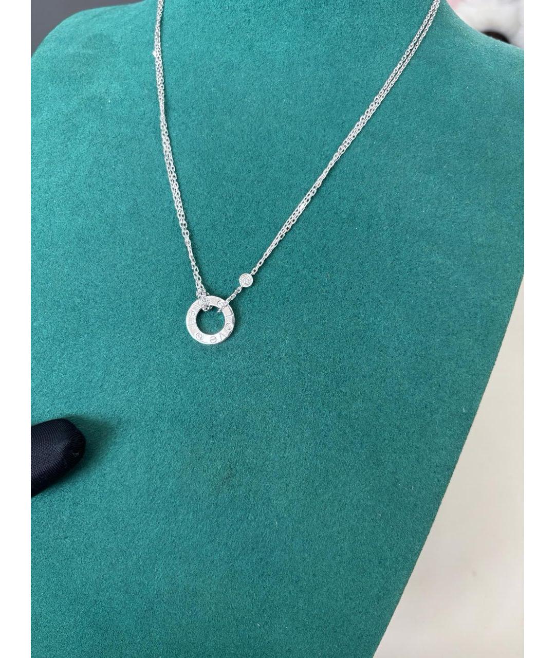 CARTIER Серебряное колье из белого золота, фото 3