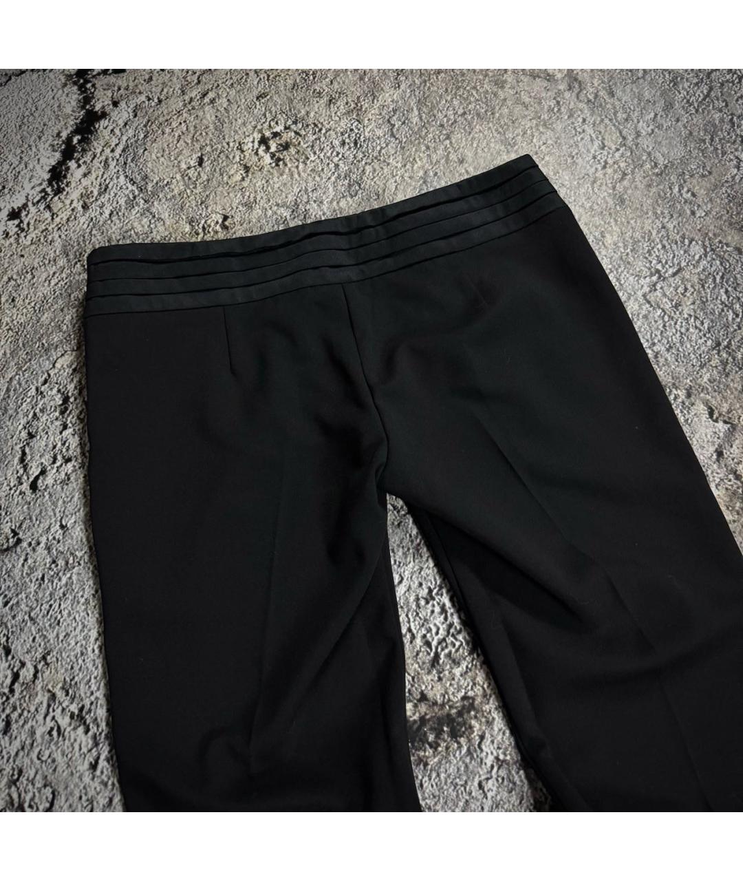 LOVE MOSCHINO Черные шерстяные классические брюки, фото 8