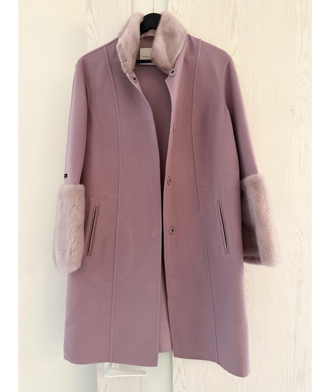 MANZONI 24 Фиолетовое кашемировое пальто, фото 8