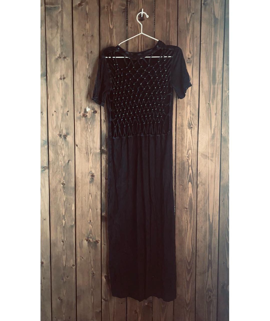 IRO Черное хлопковое повседневное платье, фото 7