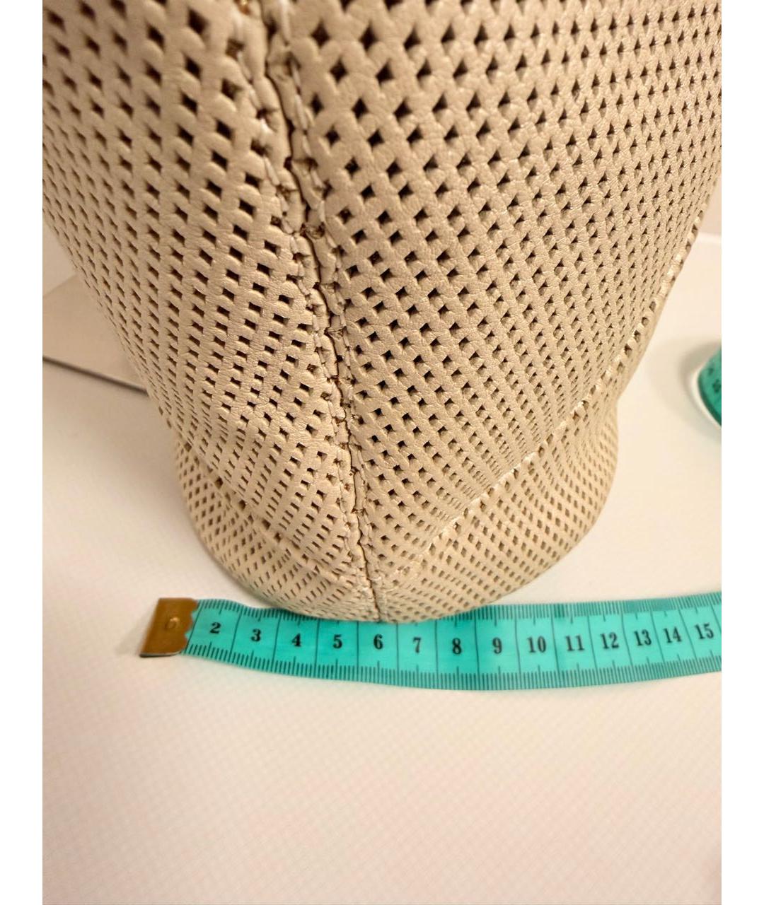 VERSACE Бежевая кожаная сумка тоут, фото 8